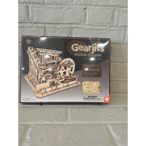 Mindware Gearjits Marble Coaster 3D Wooden Puzzle New Sealed - Picture 2 of 6